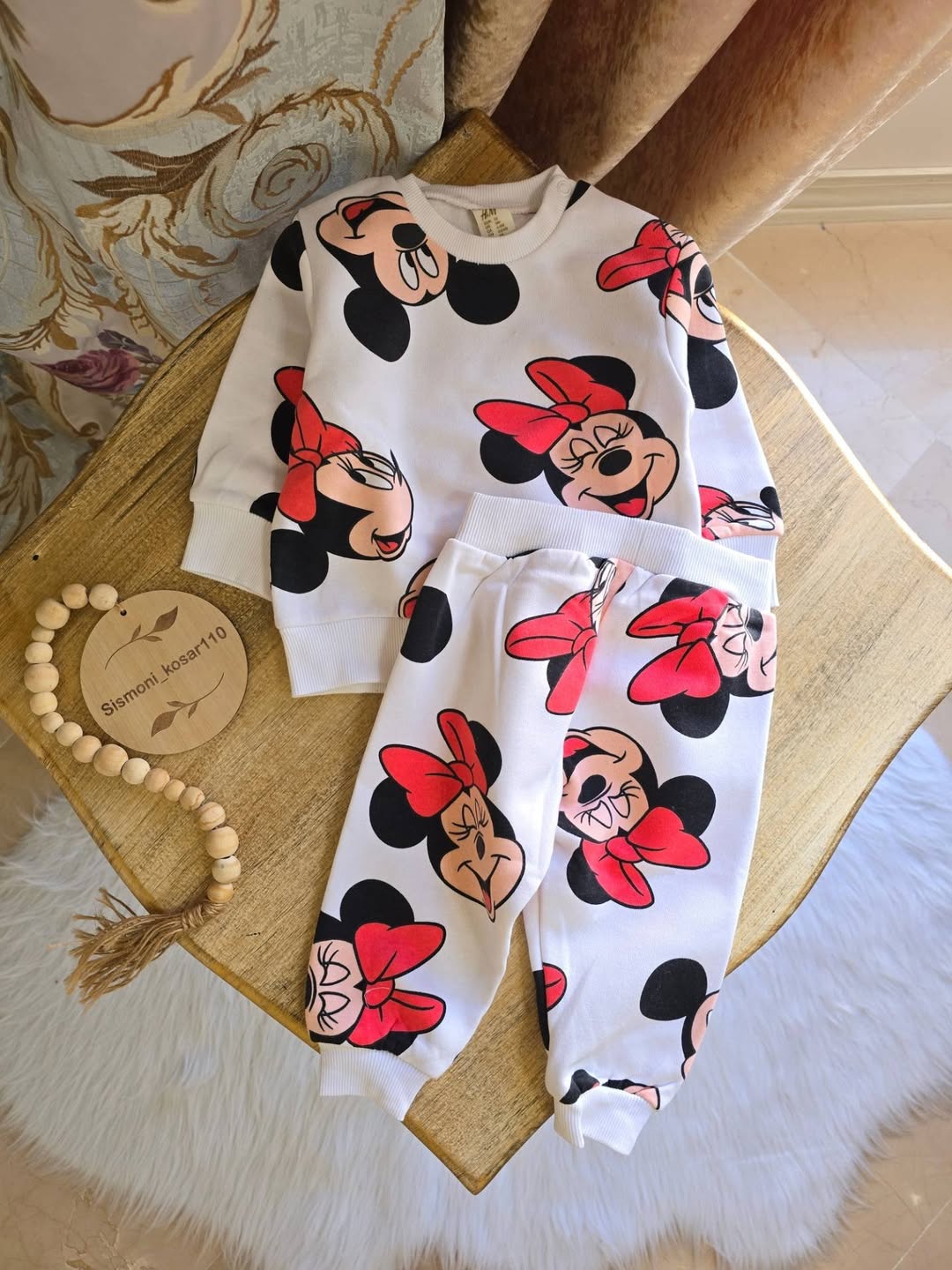 بلوز شلوار کرکدار دخترانه برند H&M کد ۲۹۶